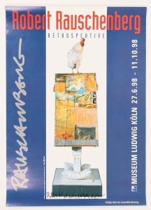 Robert Rauschenberg Museum Ludwig, 1998, Poster, 84 x 59 cm, Signed 1990s photo design poster retro